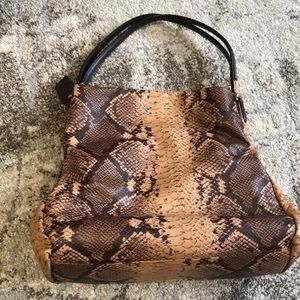 Coach Snakeskin Pattern Hobo